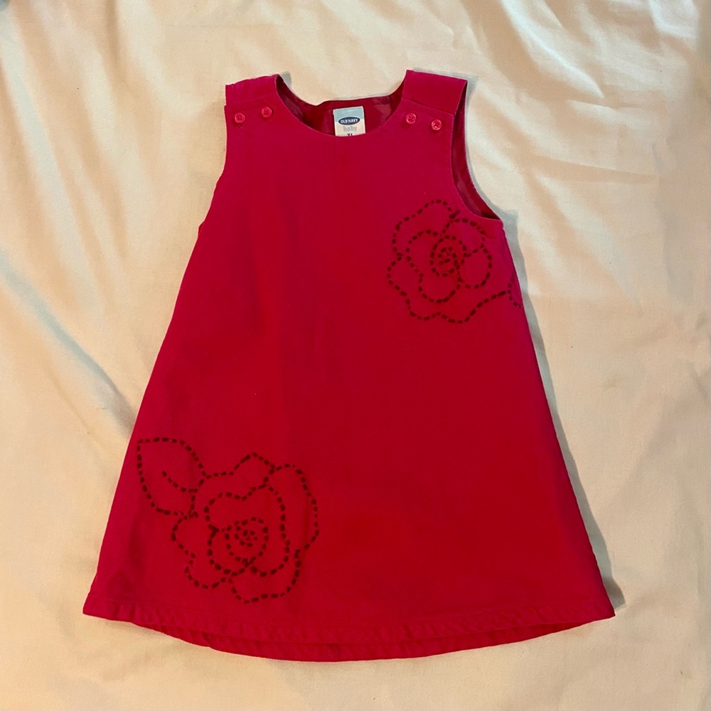Red Floral Kids Dress
